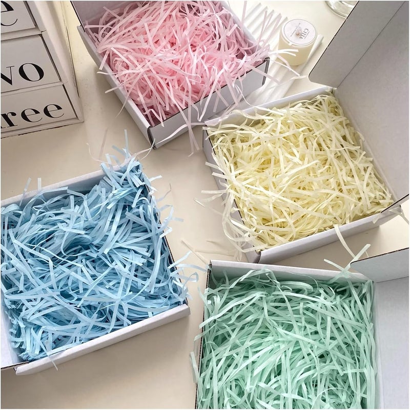 Lukdin Multicolor Recyclable Paper Shred Easter Grass – Eco-Friendly Basket and Gift Box Filler for Easter Party Decorations (pink) - Image 3